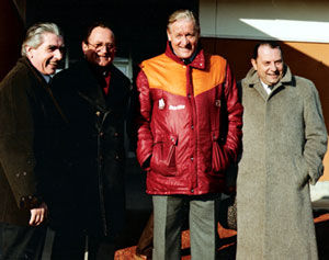 Da sinistra: Pellizzari, Gabrielli, Liedholm, Moro 